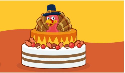 Thanksgiving Turkey with a Cake